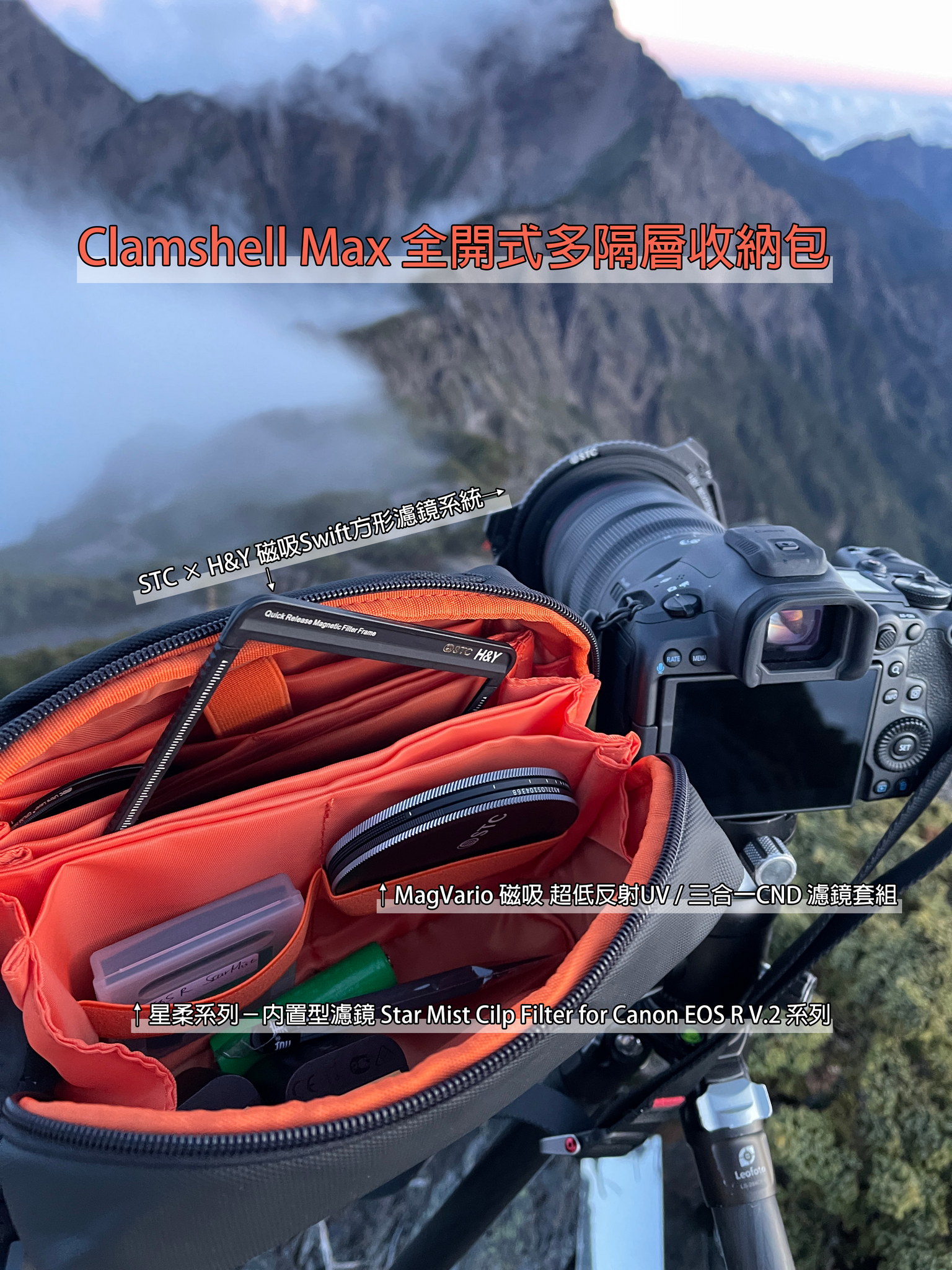 Clamshell Max 全開式多隔層收納包